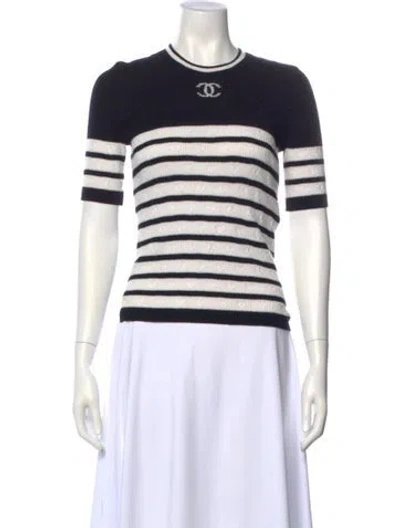 Pre-owned Chanel 2022 Cashmere Sweater In Black