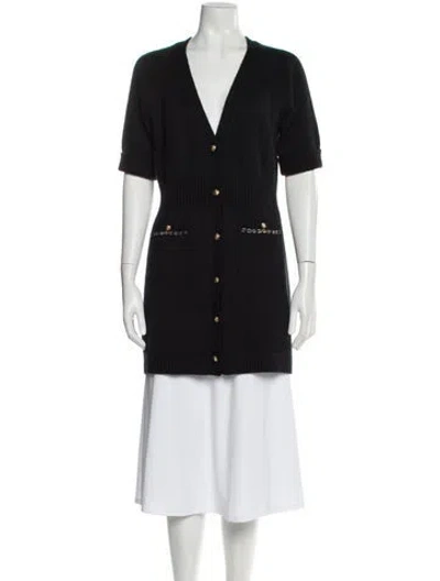 Pre-owned Chanel 2022 Cashmere Sweater In Black