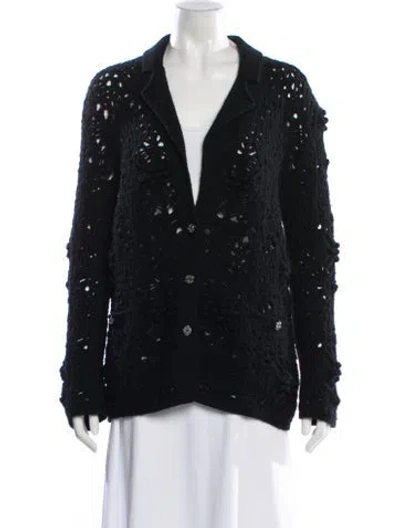 Pre-owned Chanel 2022 Cashmere Sweater In Black