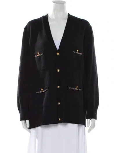 Pre-owned Chanel 2022 Cashmere Sweater In Black