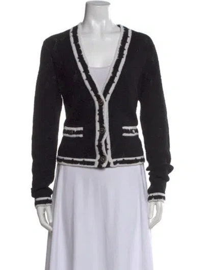 Pre-owned Chanel 2022 Cashmere Sweater In Black
