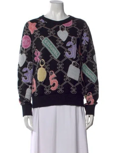 Pre-owned Chanel 2022 Cashmere Sweater In Black