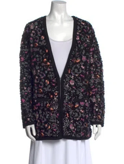Pre-owned Chanel 2022 Cashmere Sweater In Black
