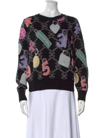 Pre-owned Chanel 2022 Cashmere Sweater In Black