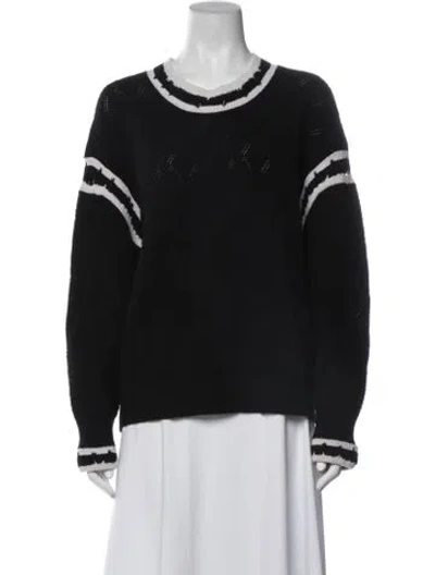 Pre-owned Chanel 2022 Cashmere Sweater In Black