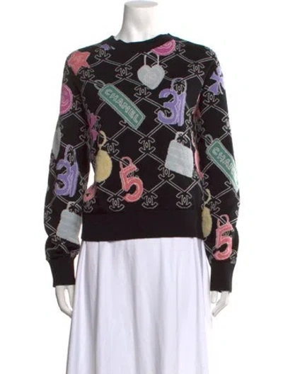 Pre-owned Chanel 2022 Cashmere Sweater In Black