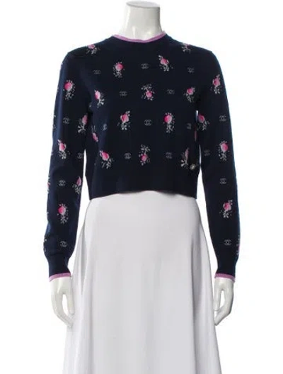 Pre-owned Chanel 2022 Cashmere Sweater In Blue