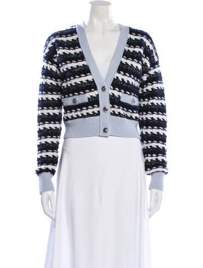 Pre-owned Chanel 2022 Cashmere Sweater In Blue/metallic