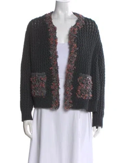 Pre-owned Chanel 2022 Cashmere Sweater In Gray