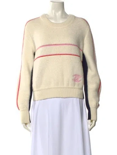 Pre-owned Chanel 2022 Cashmere Sweater In Neutral