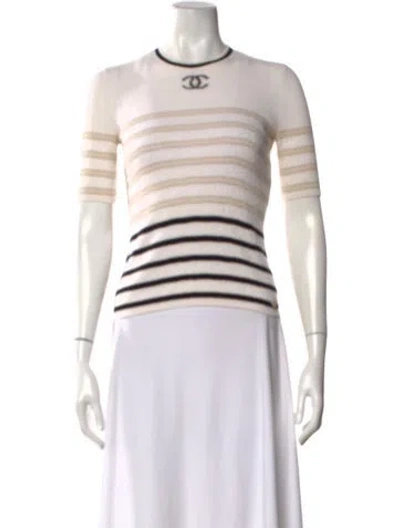 Pre-owned Chanel 2022 Cashmere Sweater In Neutrals