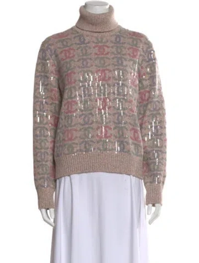 Pre-owned Chanel 2022 Cashmere Sweater In Pink