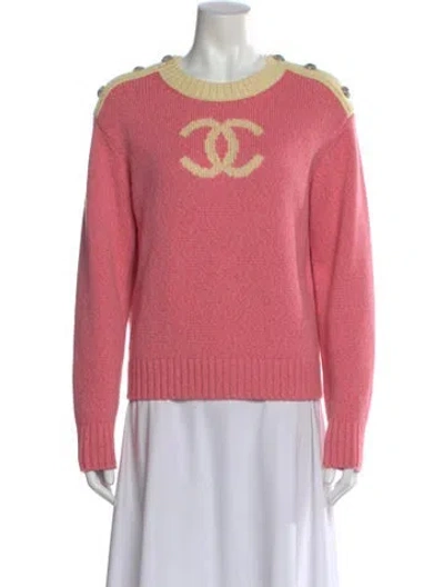 Pre-owned Chanel 2022 Cashmere Sweater In Pink