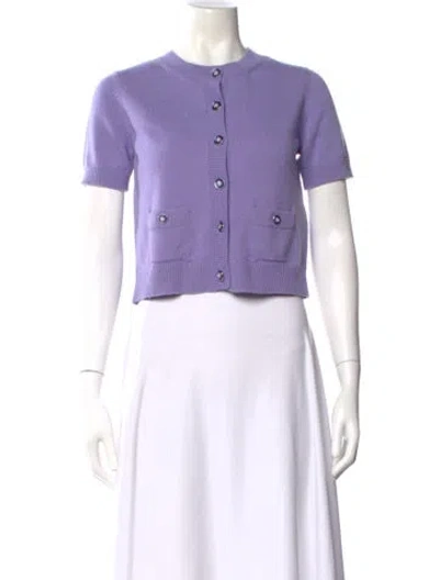 Pre-owned Chanel 2022 Cashmere Sweater In Purple