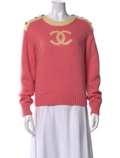 Pre-owned Chanel 2022 Cashmere Sweater W/ Tags In Pink