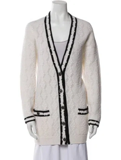 Pre-owned Chanel 2022 Cashmere Sweater In White