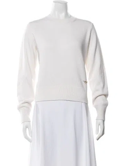 Pre-owned Chanel 2022 Cashmere Sweater In White
