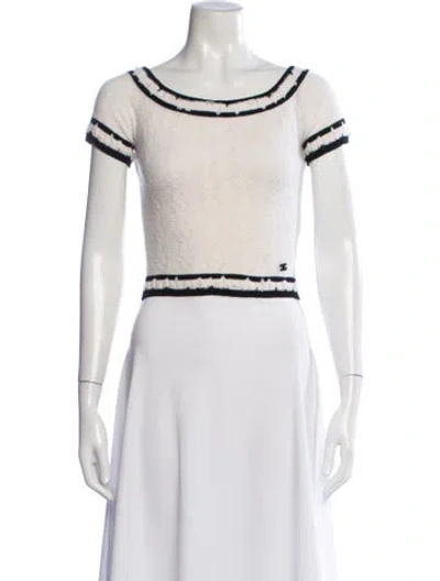 Pre-owned Chanel 2022 Cashmere Sweater In White