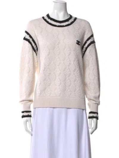 Pre-owned Chanel 2022 Cashmere Sweater In White