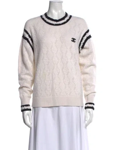 Pre-owned Chanel 2022 Cashmere Sweater In White