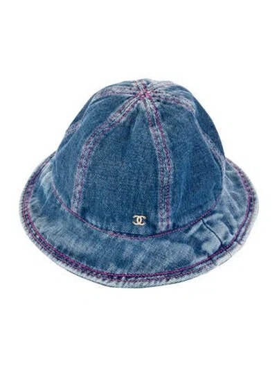 Pre-owned Chanel 2022 Cc Denim Bucket Hat W/ Tags In Multi