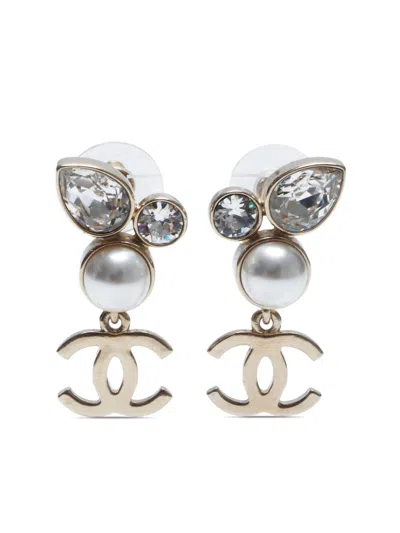 Pre-owned Chanel 2022 Cc Earrings In Gold