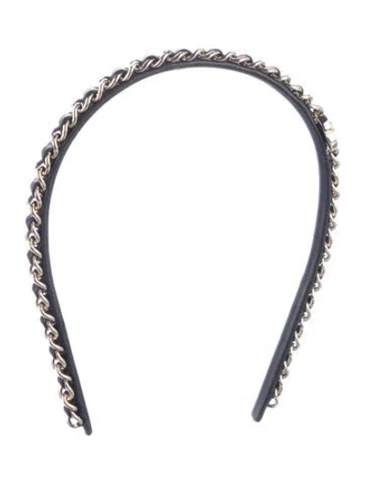 Pre-owned Chanel 2022 Cc Headband In Black
