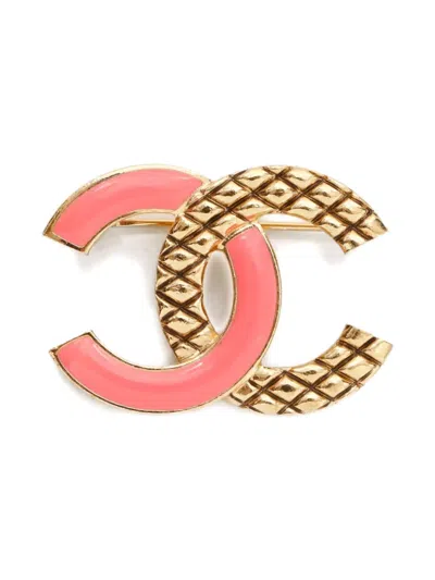 Pre-owned Chanel 2022 Cc Mark Brooch