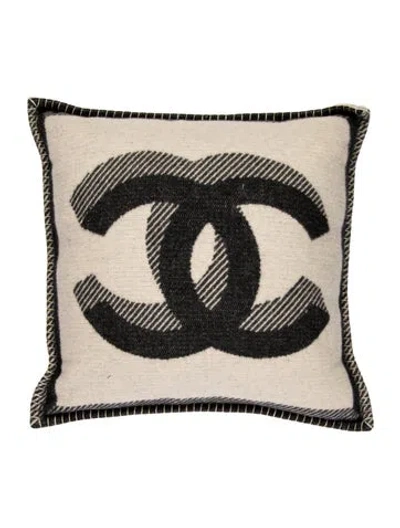 Pre-owned Chanel 2022 Cc Throw Pillow In Black