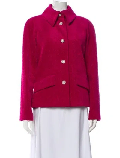 Pre-owned Chanel 2022 Chenille Jacket In Pink