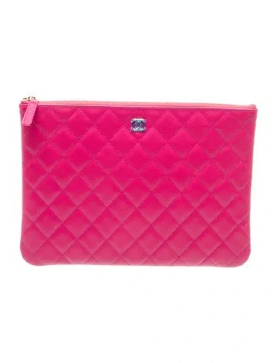 Pre-owned Chanel 2022 Classic O-case Clutch In Pink