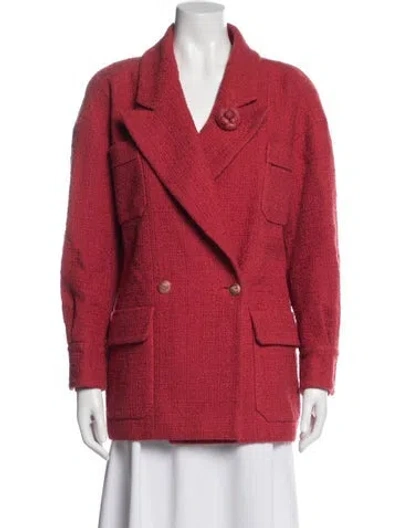 Pre-owned Chanel 2022 Coat In Red