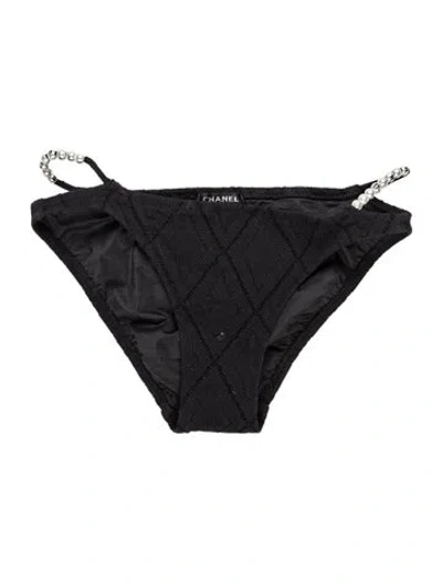 Pre-owned Chanel 2022 Coco Beach Bottoms In Black