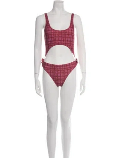 Pre-owned Chanel 2022 Coco Beach One-piece W/ Tags In White