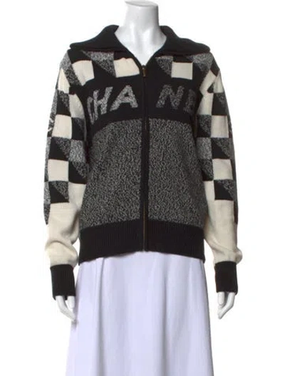 Pre-owned Chanel 2022 Coco Neige Sweater In Black