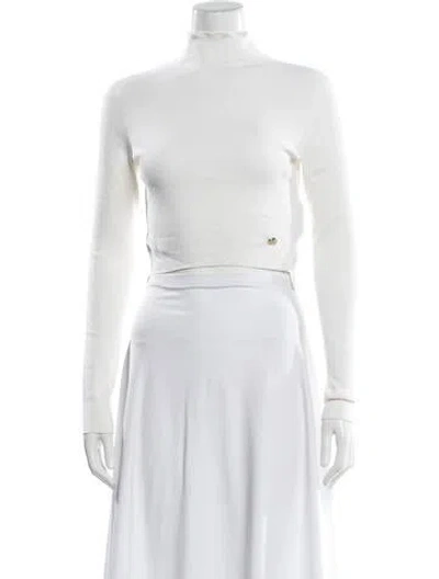 Pre-owned Chanel 2022 Coco Neige Sweater In White
