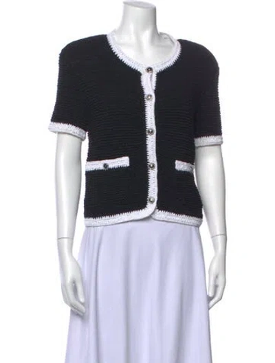 Pre-owned Chanel 2022 Crew Neck Sweater In Black