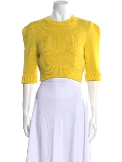 Pre-owned Chanel 2022 Crew Neck Sweater In Yellow