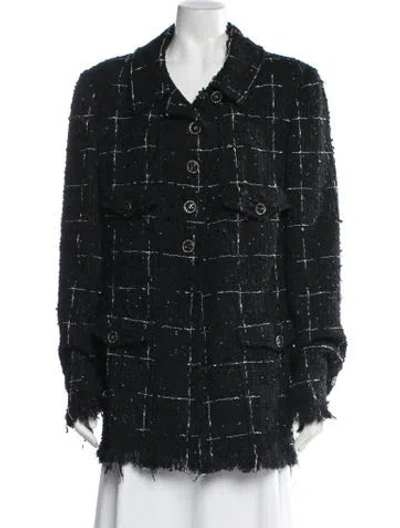 Pre-owned Chanel 2022 Fantasy Coat In Black