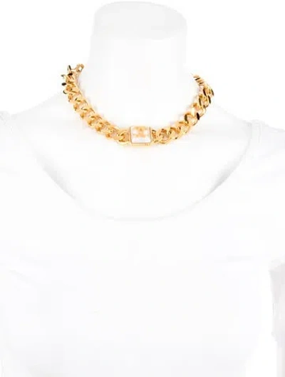 Pre-owned Chanel 2022 Faux Pearl Choker Necklace, 17.75" In Multicolor