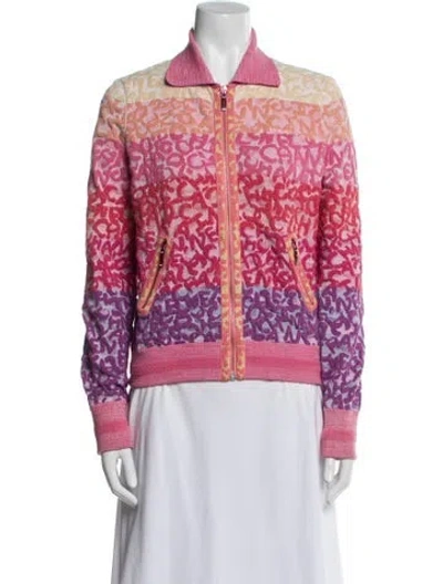 Pre-owned Chanel 2022 Floral Print Jacket In Pink