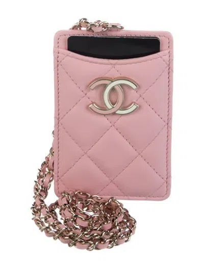 Pre-owned Chanel 2022 Id Card Holder Card Holder In Pink