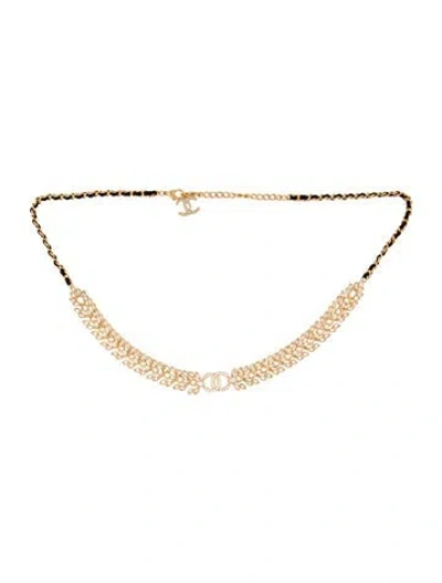 Pre-owned Chanel 2022 Interlocking Cc Logo Chain-link Belt In Multi