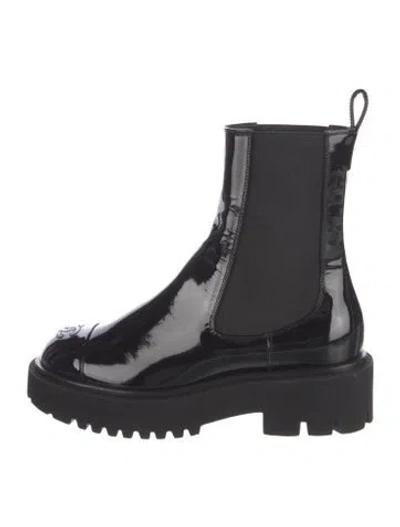 Pre-owned Chanel 2022 Interlocking Cc Logo Chelsea Boots W/ Tags W/tags In Black