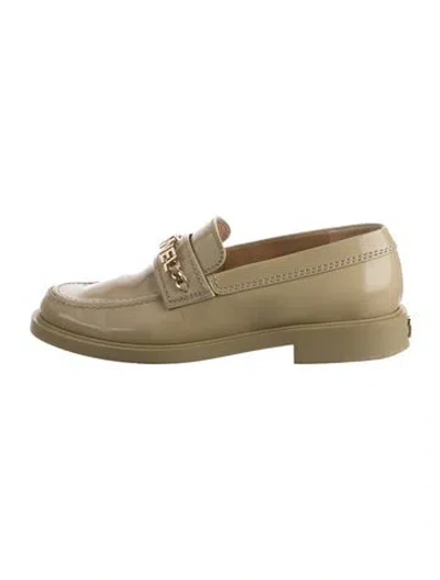 Pre-owned Chanel 2022 Interlocking Cc Logo Loafers In Green