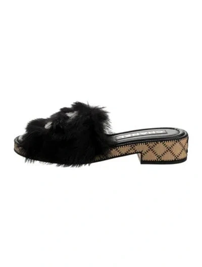 Pre-owned Chanel 2022 Interlocking Cc Logo Slides In Multi