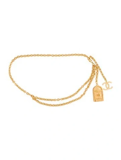 Pre-owned Chanel 2022 Interlocking Cc Logo Waist Belt