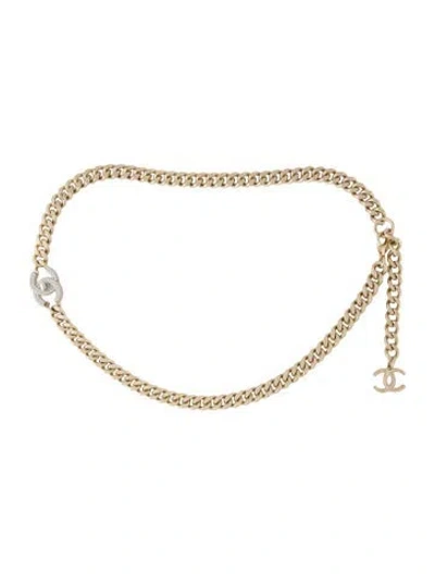 Pre-owned Chanel 2022 Interlocking Cc Logo Waist Belt