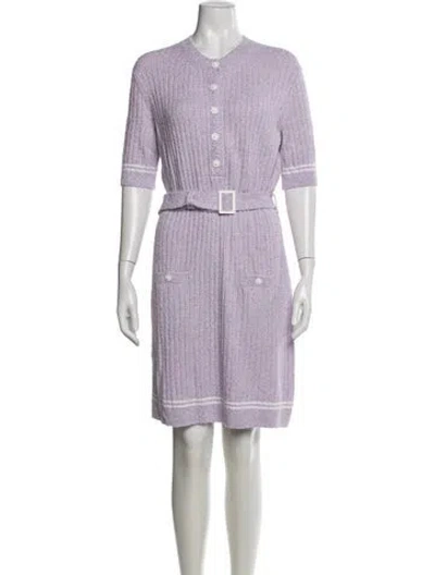 Pre-owned Chanel 2022 Knee-length Dress In Purple