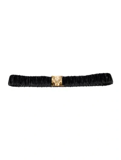 Pre-owned Chanel 2022 Lambskin Belt Kit In Black